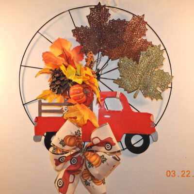 Bicycle Wheel Wreath